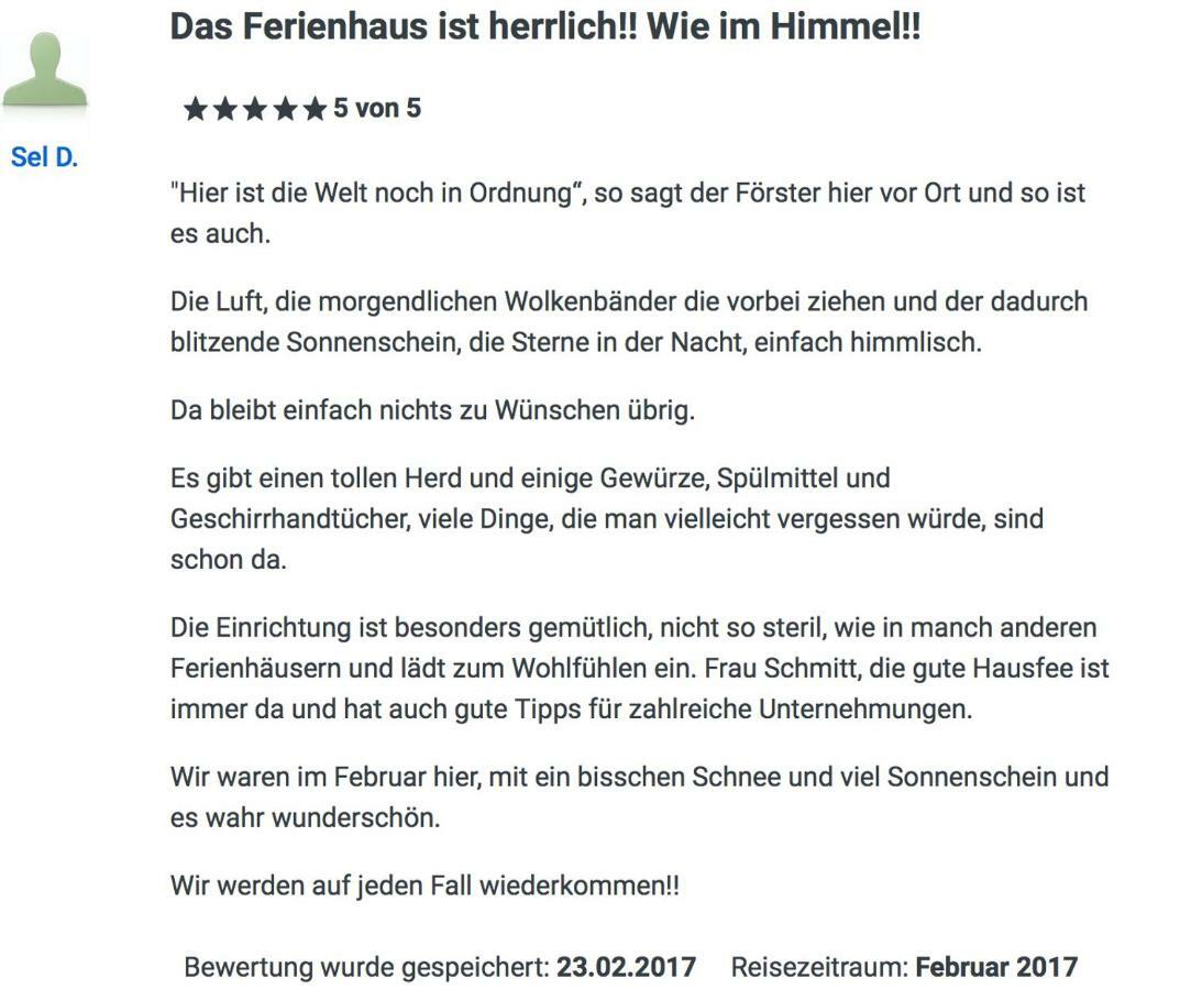 Wie Im Himmel Hatzfeld Eksteriør billede